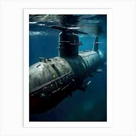 Submarine In The Ocean -Reimagined 3 Art Print