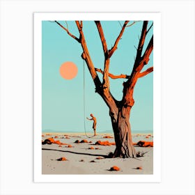 Tree In The Desert Art Print