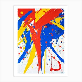 Flux Schnell Vibrant Modern Abstract Painting Featuring Bold C 1 Póster