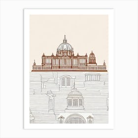 Berliner Dom 1 Berlin Boho Landmark Illustration Art Print