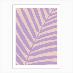 Lilac Palm Leaf Art Print