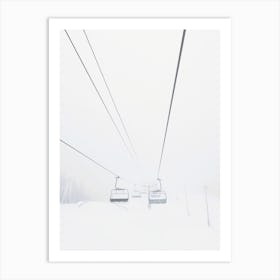 Ski Lift Scenery Art Print