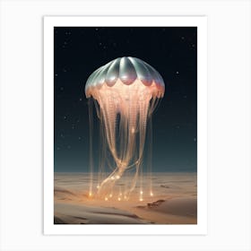 Cosmic jellyfish in the desert 1 Art Print