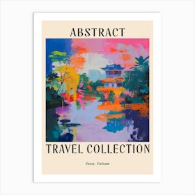Abstract Travel Collection Poster Hanoi Vietnam 4 Art Print