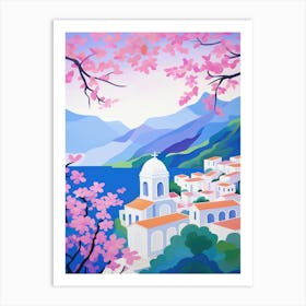 Ravello, Italy Colourful View 1 Art Print