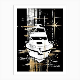 Boat With Stars Art Print