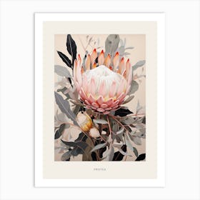 Flower Illustration Protea 7 Poster Art Print