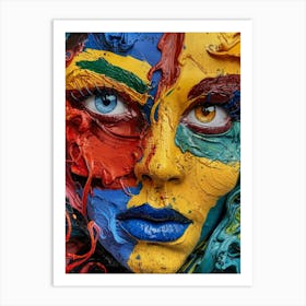 Colorful Face Painting Art Print