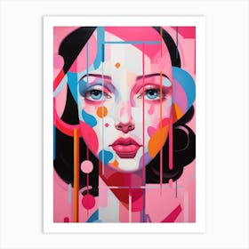 Abstract Portrait Of A Woman Art Print