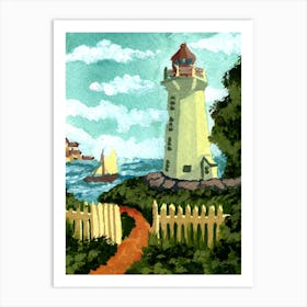 Walk to the Lighthouse 1 Art Print