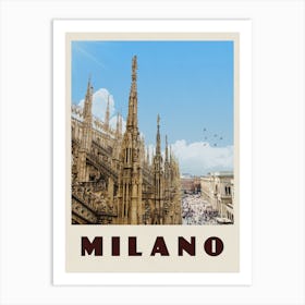 Milano Italy Travel Poster Art Print