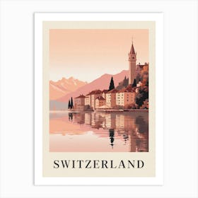 Vintage Travel Poster Switzerland Art Print