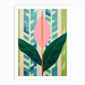 Heliconia 4 Hilma Af Klint Inspired Pastel Flower Painting Art Print