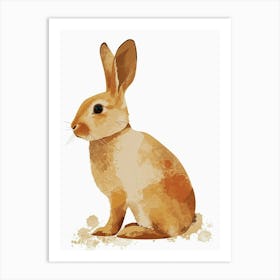 Satin Rabbit Nursery Illustration 1 Art Print