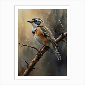 Bird On A Branch 1 Art Print