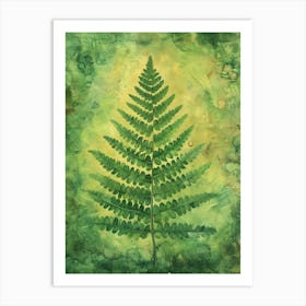 Soft Shield Fern Painting 4 Art Print