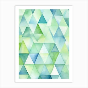 Watercolor Triangles Art Print