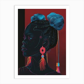 African Woman With Earrings 8 Art Print