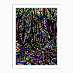 Psychedelic Forest Art Print