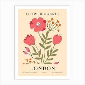 Flower Market London Art Print