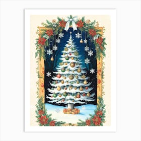 William Morris Christmas Tree 28 Art Print