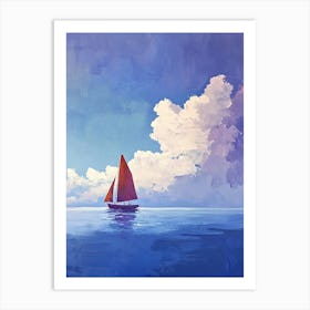 Sailboat In The Sky Art Print