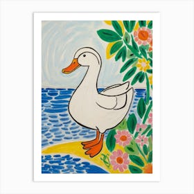 Duck On The Beach Style unemployment Art Print