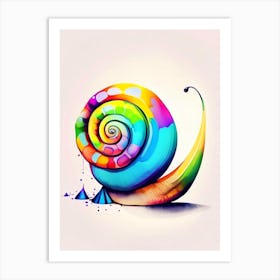 Full Body Snail Watercolur  2 Pop Art Art Print