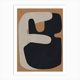 Abstraction on brown background 1 Art Print