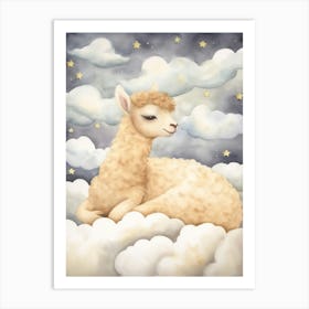 Sleeping Baby Alpaca 4 Art Print