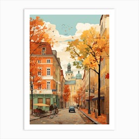 Warsaw In Autumn Fall Travel Art 1 Art Print