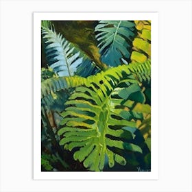 Hare S Foot Fern Cézanne Style Art Print