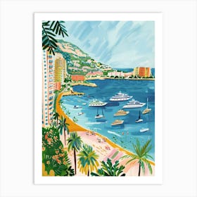 Travel Poster Happy Places Monaco 2 Art Print