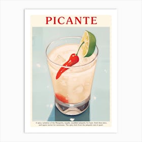 Picante Poster Cocktail Kitchen Art  Art Print