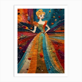 Stitching of Cinderella 2 Art Print