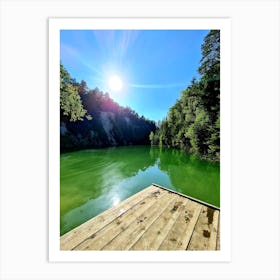 Lake With Green Water Art Print