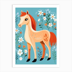 Baby Animal Illustration  Horse 1 Art Print