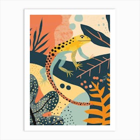 Lizard Abstract Modern Illustration 2 Art Print