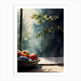 Apples By The Window Art Print