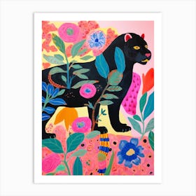 Maximalist Animal Painting Panther 8 Art Print