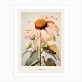 Floral Illustration Sunflower 4 Poster Art Print