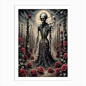 Withered Roses Art Print