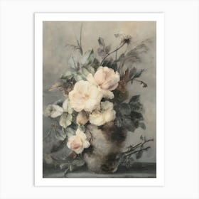 Roses In A Vase Art Print