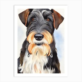 Standard Schnauzer 2 Watercolour Dog Art Print