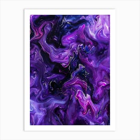 Violet And Purple Swirls Art Print