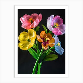 Bright Inflatable Flowers Hellebore 1 Art Print
