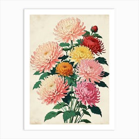 Chrysanthemums 2 Art Print