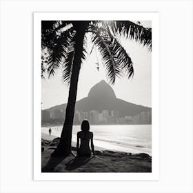 Rio De Janeiro, Black And White Analogue Photograph 1 Art Print