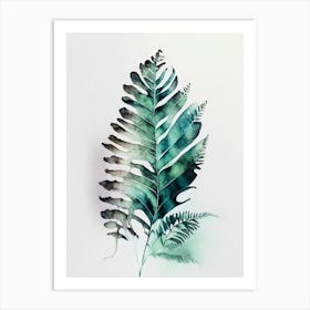 Ghost Fern Watercolour Art Print