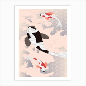 Koi Fish Japanese Art Print